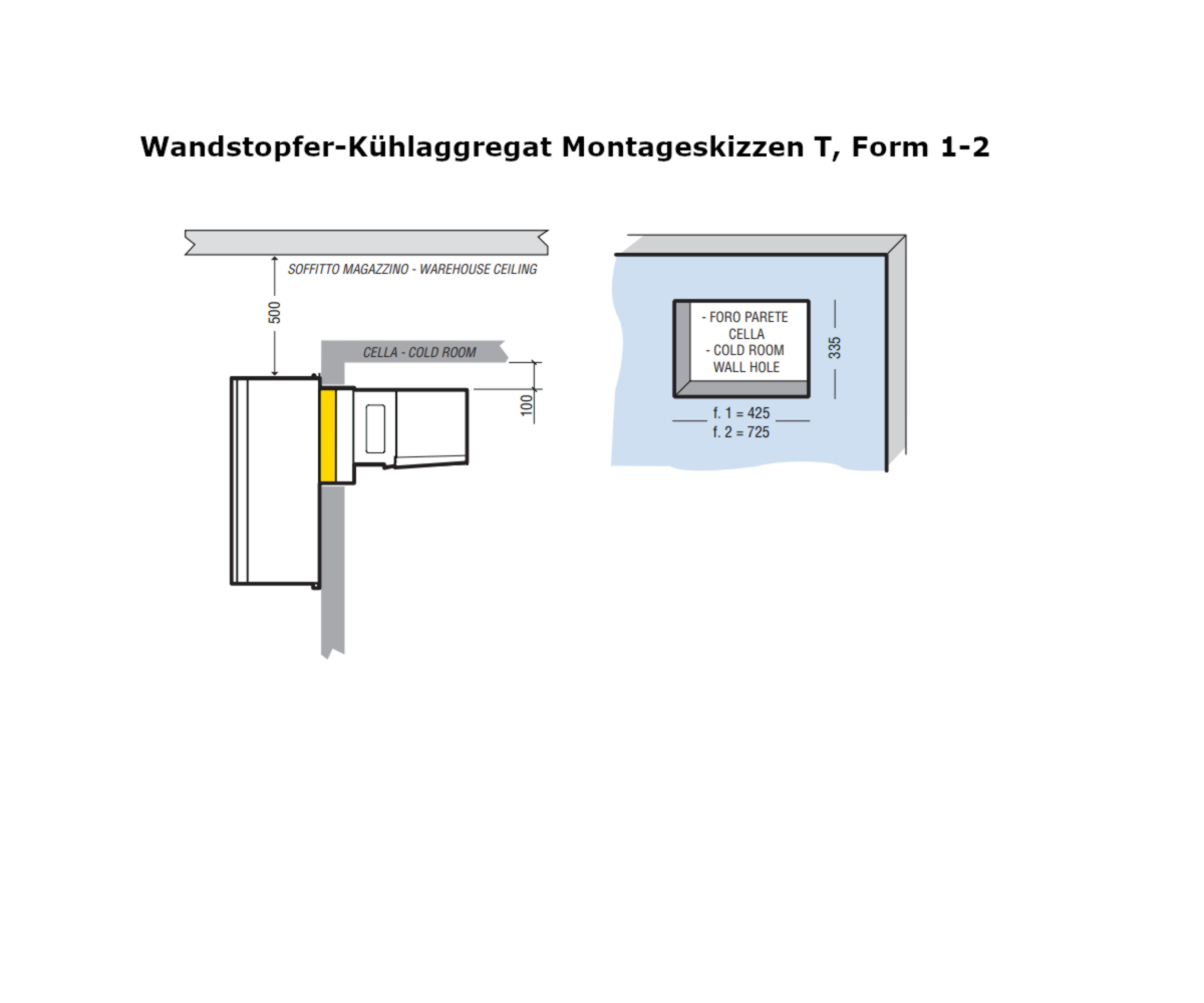 Kühlaggregat ATTF202V628 Wandstopfer