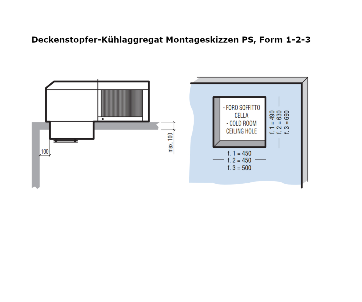 Kühlaggregat PSTW075 Deckenstopfer
